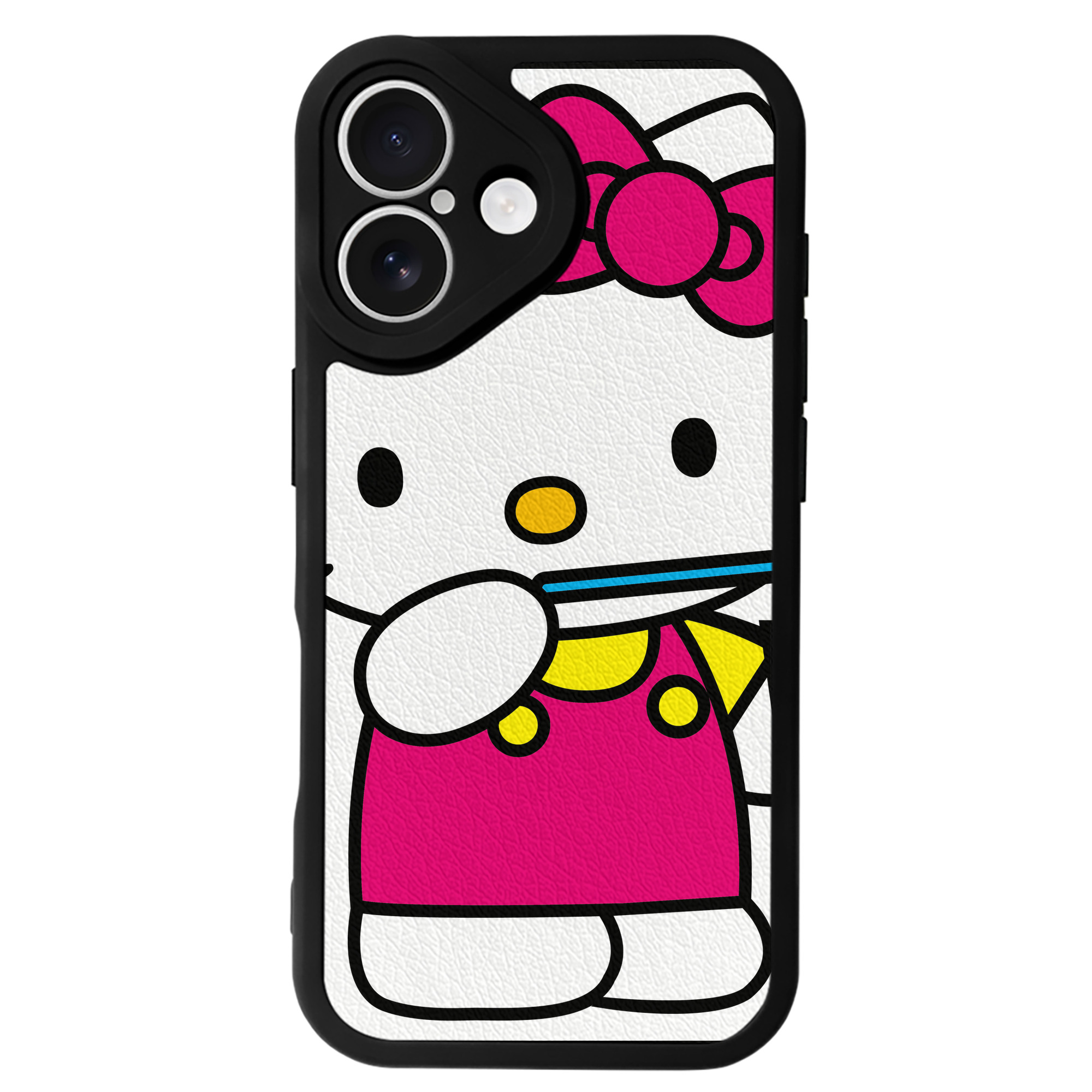 （画像用） Hello Kitty ハローキティ 【iPhone 16シリーズ対応】シリコンスマホケース（レザー調） 材質：シリコン